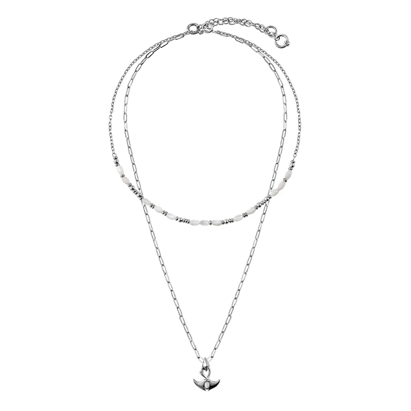 Mini Manta Double-Layer Necklace - Image 3