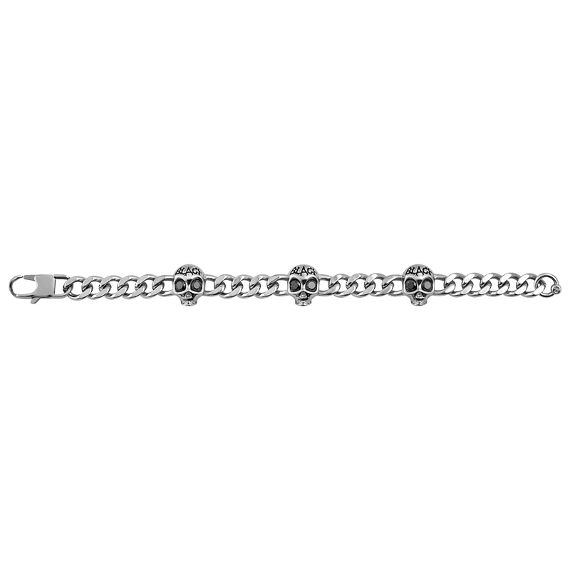 Siren Skull Cuban Chain Bracelet - Image 3